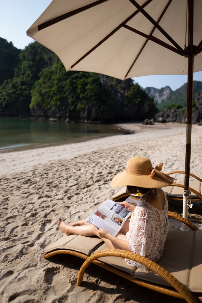 reading-a-book-in-halong-bay
